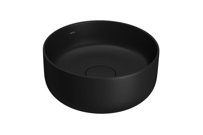 Cuba Redonda de Apoio 30cm Ébano Fosco Slim - DECA